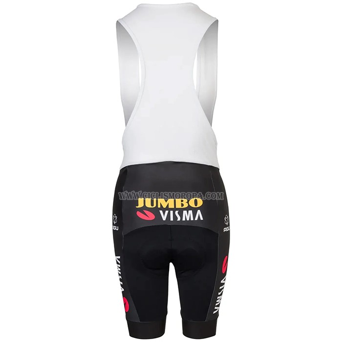 2023 Ropa Ciclismo Jumbo Visma AMarillo Negro Mangas Cortas y Culotte Corto